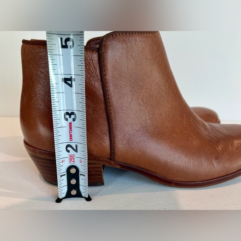 Sam Edelman PETTY Brown Leather Ankle Boots Size 6 - Picture 4 of 9